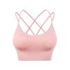Plus Size Women Beautiful Back Gathered Push Up Sports Bra For Yoga Gym Fitness