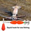 9CM/27G Squid Jig Hook with Colorful Beads Swivel Double-layer Umbrella Hook Cuttlefish Sleeve Fishing Hook Freshwater Saltwater Fishing Accessories
