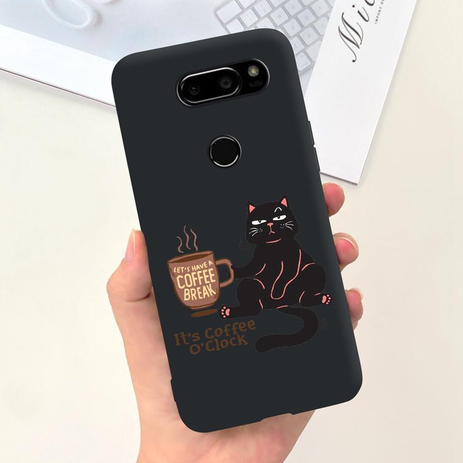 For LG V30 Case LG V35 ThinQ V40 V50 V50s ThinQ G8X ThinQ Soft Matte Silicone Coque Funda Back Cover Rabbit Flower Astronaut Bag