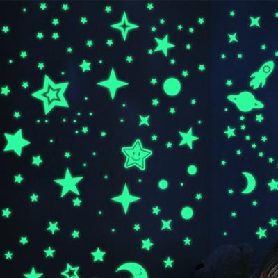 Svítící samolepka, samolepicí, vodotěsná, PVC, svítící ve tmě, samolepka na zeď