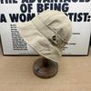 Bow Bucket Hat Women's Summer Sunscreen Sun Hat Small Face Versatile Breathable Basin Hat Plain Face Cover Duck