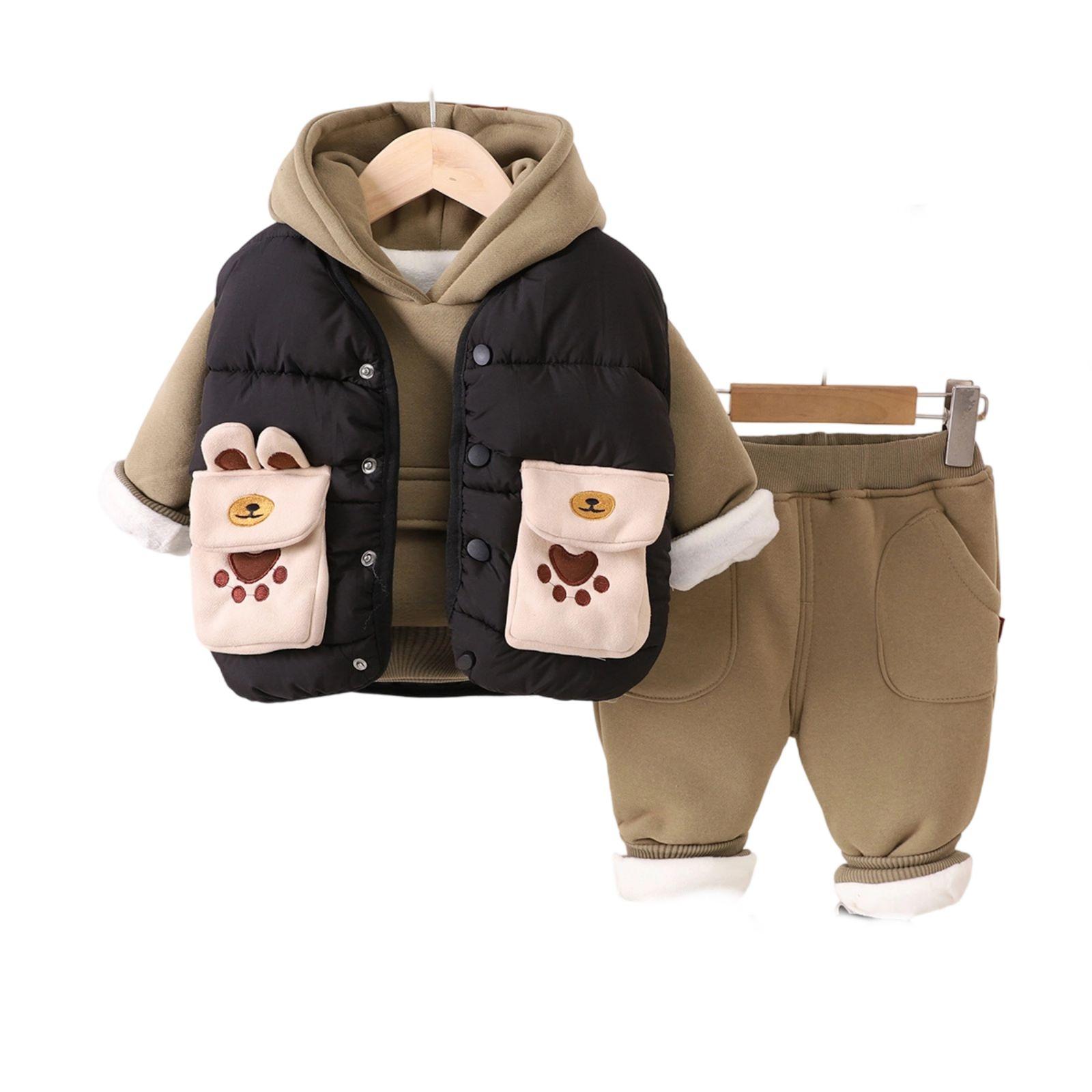 

Детский повседневный комплект с длинным рукавом, удобные наряды для повседневной носки 80 чёрный