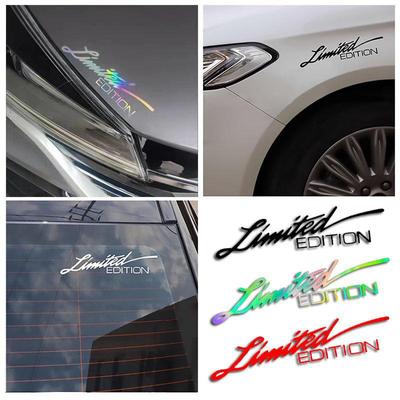 Limited Edition Laser Reflective Stickers for Electric Motorcycles with English Letters.
