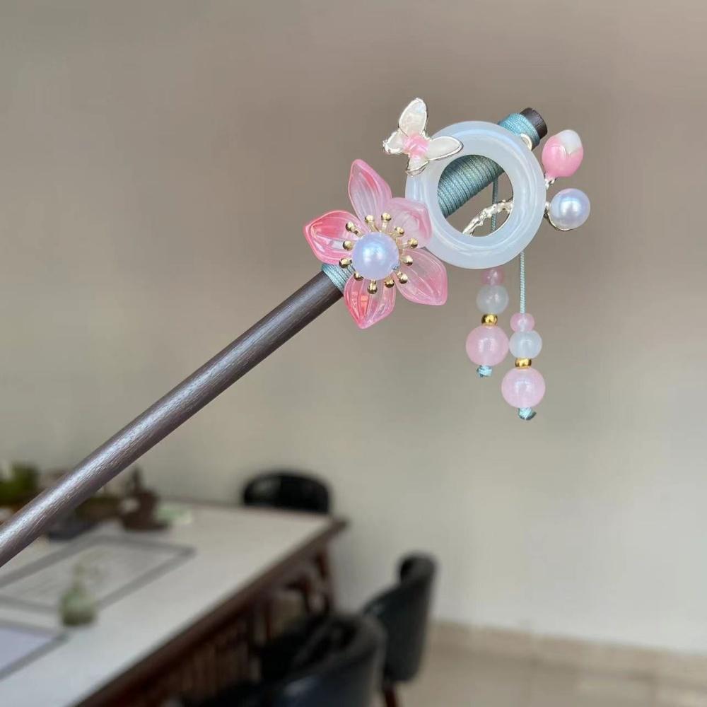 Vintage Wood Hair Pins for Women Girls Handmade Luxury Flower Hairpins Hair Sticks Wedding Party Hair Jewelry Accessory