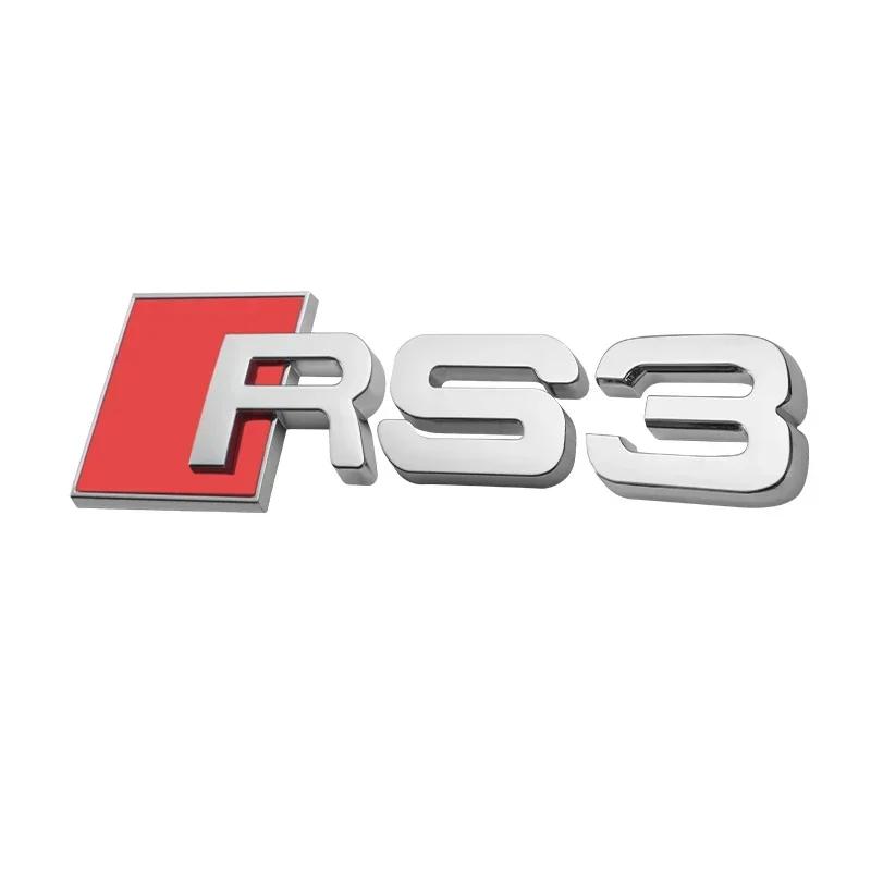 2026 Be used for Audi RS3 RS4 RS5 RS6 RS7 RS8 A3 A4 Original car displacement decorated black modified car label Accessories