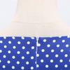 GMXIA Abito Vintage da Donna Stile Collo Quadrato Manica Corta Stampa a Pois Vita Svasata