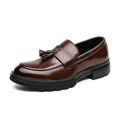 Elegante Herren Social Casual Schuhe Spitz Zehenbereich Dicke Sohle Slipper für Herren Fahrmokassins Bequeme Slipper Quasten Hochzeitsschuhe