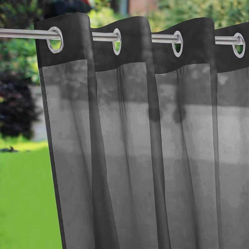 Waterproof Exterior Curtains Solid Color Gazebo Curtains Pergola Curtain  Porch Privacy Sunshade