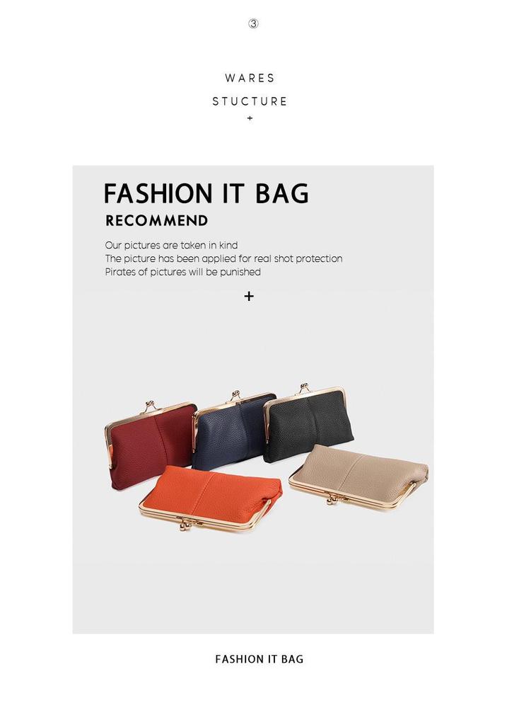 Retro Women's Long Clutch Bag with Folding Clasp and Ample Storage