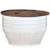 Coffee Table Solid Reclaimed Wood Barrel Shape