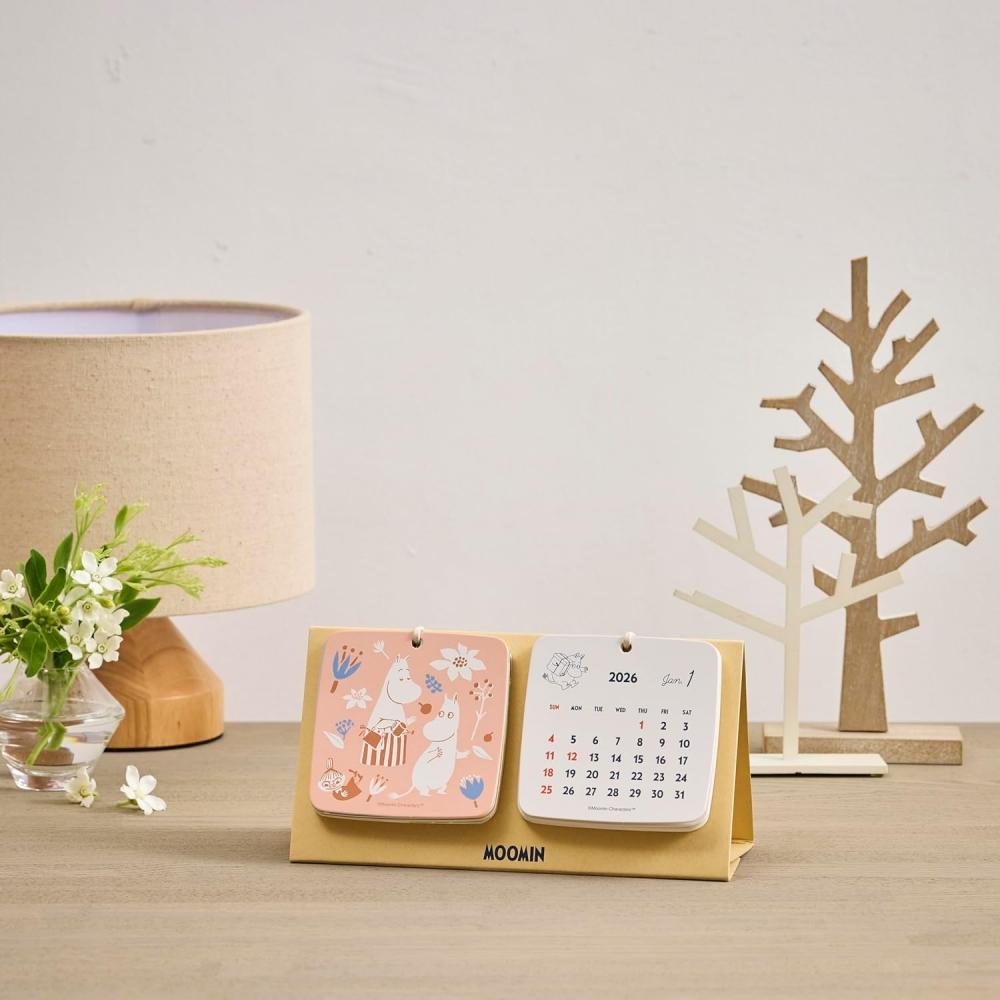New Japan Calendar 2026 Calendar Tabletop Moomin Coaster Nk4210 Tabletop Coaster Type