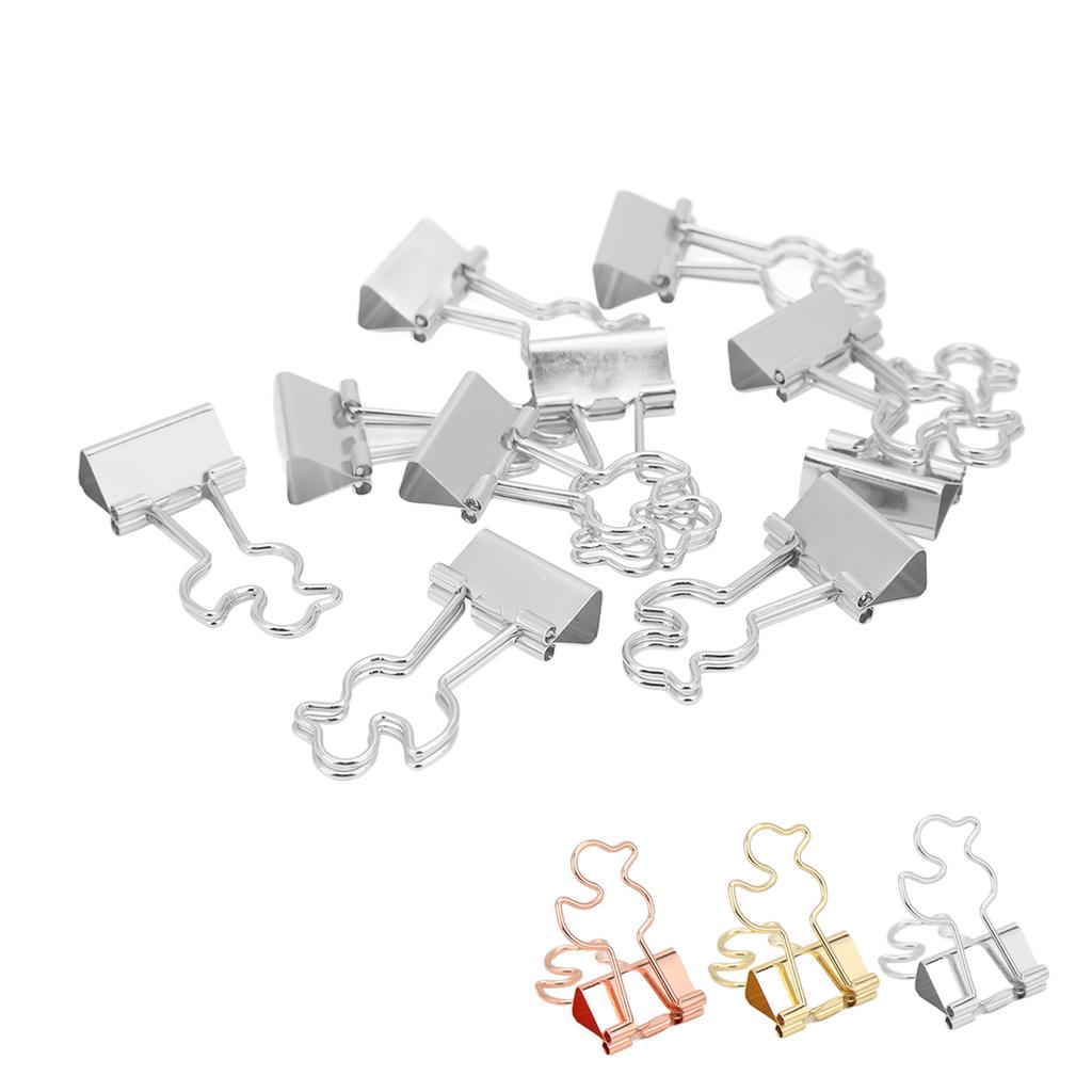 20Pcs Paper Clips Strong Clamping Force  Iron Little Duck Design Wide Application Small Binde