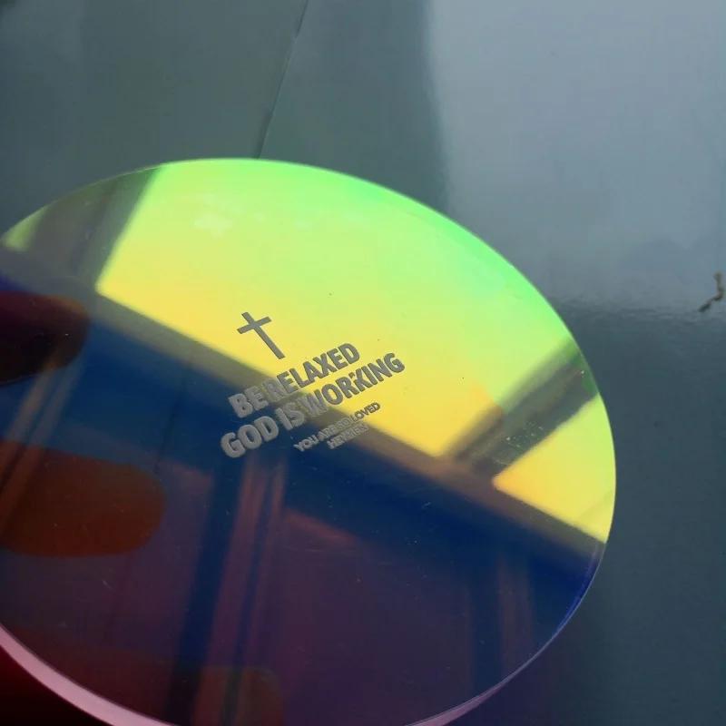 Round Acrylic Coasters Creative Heat Insulation Waterproof Ornaments Kitchen Non-slip Anti-scald Coaster Household Decoration