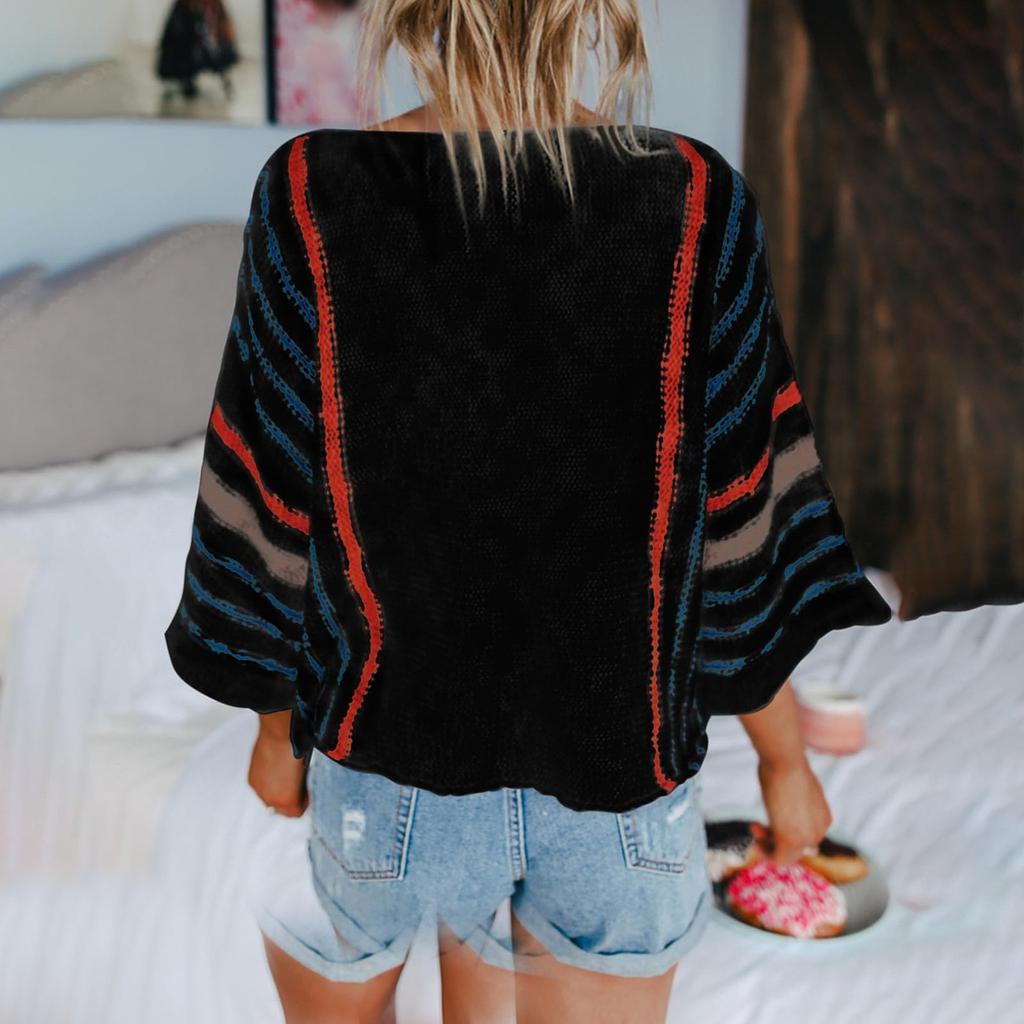 Modisches Sportswear-Sweatshirt-Oberteil mit Rundhalsausschnitt und 3/4-Ärmeln für Damen