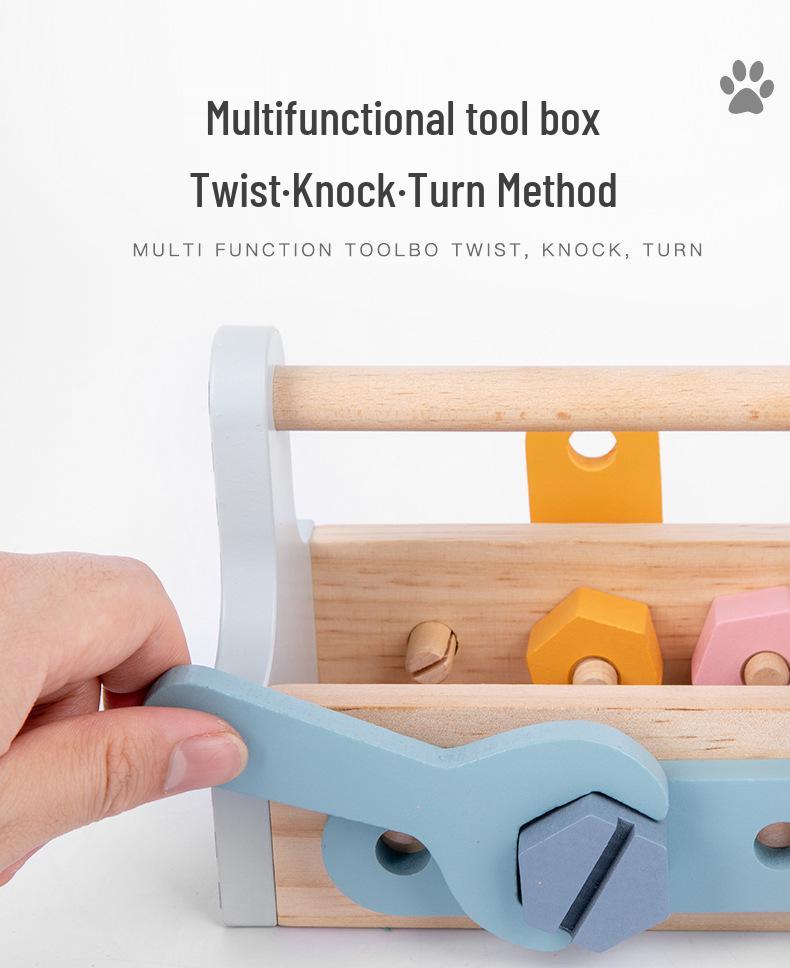 Children's DIY Wooden Tool Set: European-Style Role-Playing Nut and Screw Toy