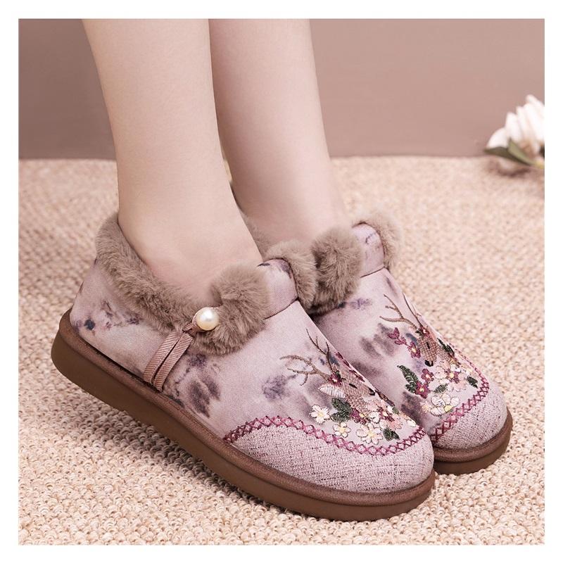 Women's Winter Casual Versatile Cotton Shoes With Thick Velvet And Cotton Boots