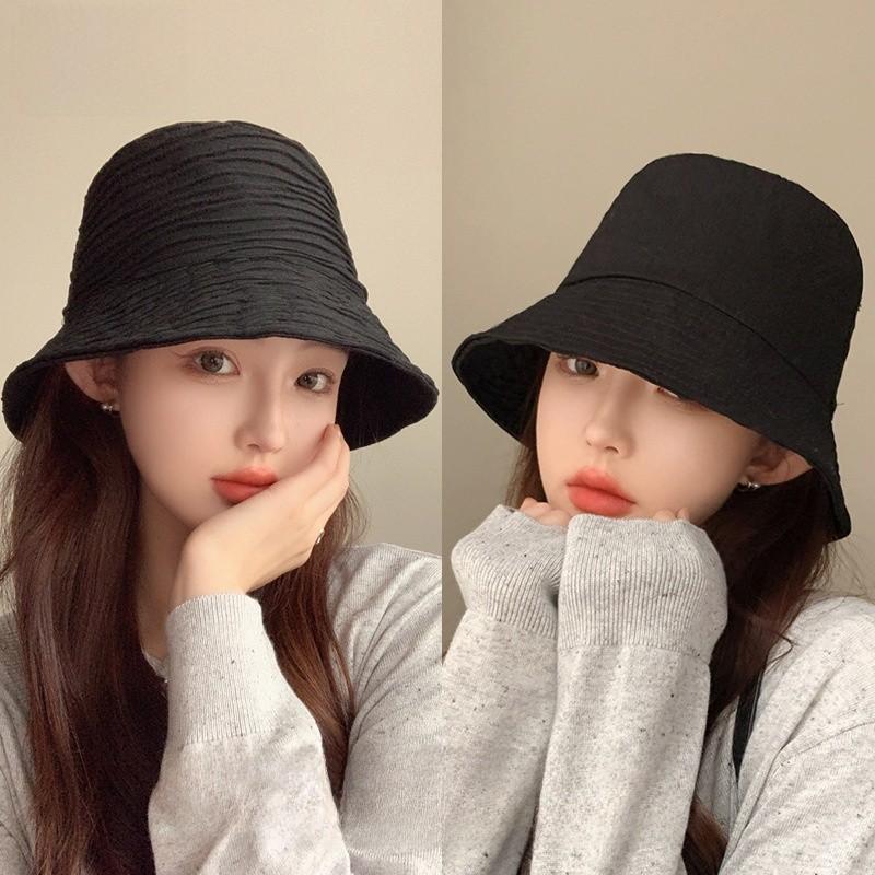 Cotton Twill Wrinkled Fisherman Hat For Winter Casual Outdoor Travel