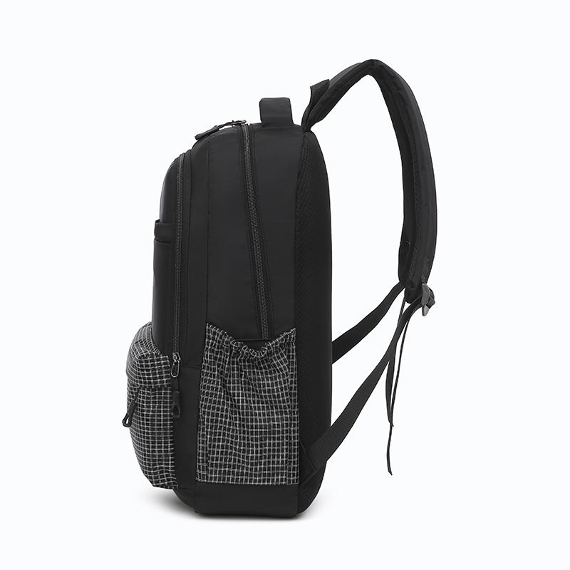 Unisex Plaid Nylon Backpack Set with Shoulder Bag and Pencil Case School Bag