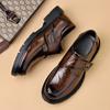 Lederschuhe Herren 2025 Frühling Casual erste Schicht Rindsleder weiche Oberfläche Herren Hochzeit Bräutigamschuhe Trend 2025