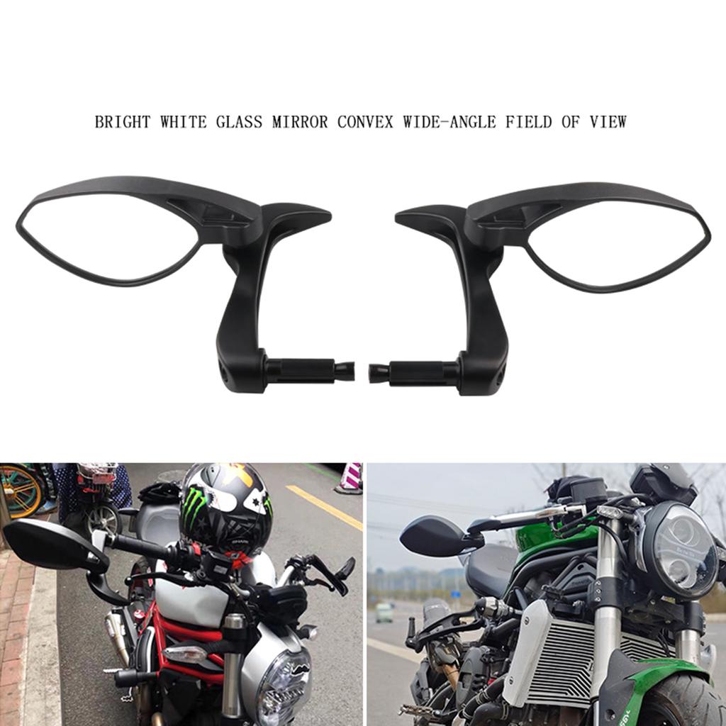 1 Pair Motorcycle Rearview Mirror for Scooter Electromobile Convex Rear View Mirror High Definition Handlebar End Mirror