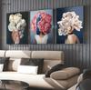 Canvas Painting Nordic Wall Art Posters Woman Head With Flowers Fashion Lady Portrait Picture Home Bedroom Decoration (No Frame)