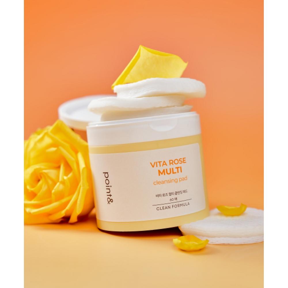 Pointn Vita Rose Multi Cleansing Pad 60 Sheets 60 sheets