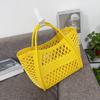 Gele-Tasche Handtasche Silikon Hohl Gemüsekorb Tasche Picknicktasche Einkaufskorb PVC Strandtasche Wäschekorb Bad