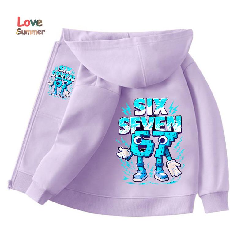 Lianxia Clothing jongens meisjes unisex Jas 67 rits hoodie Six Seven Italiaanse Brainrot Steel A Brainrot Hoodie Casual Dunne Top Kinderkleding Cadeau 100
