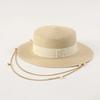 Zomer Strooien Hoeden voor Dames Lint Decoratie Elegante Dames Feestjurk Hoeden Reizen Strand Zon Hoed Chapeau Femme
