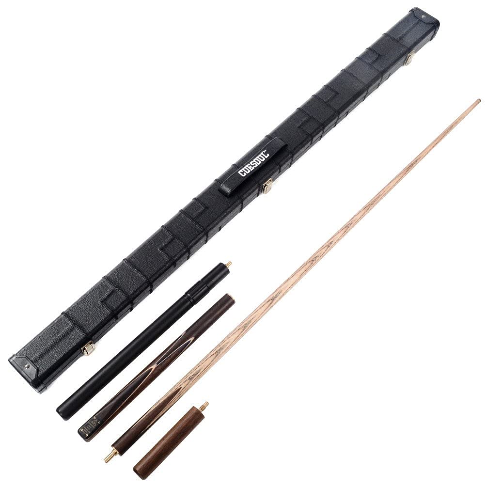 Black Scorpion Cuesoul Ručně vyrážené Jednodílné Snookerové Tágo Černé Pouzdro na Tágo Nástavec na Tágo 57", Palisandr, 3/4 + +