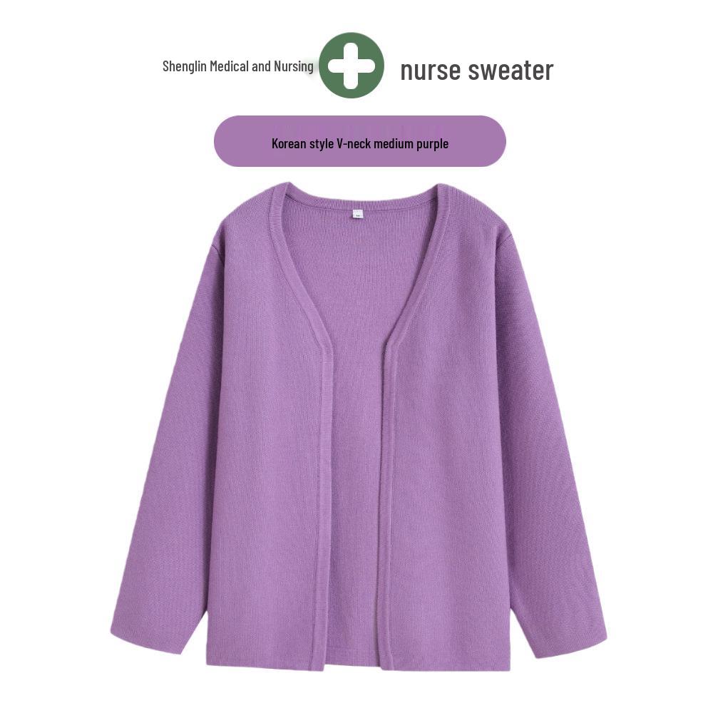 Korean Style Nurse Cardigan Sweater for Doctors & Beauticians