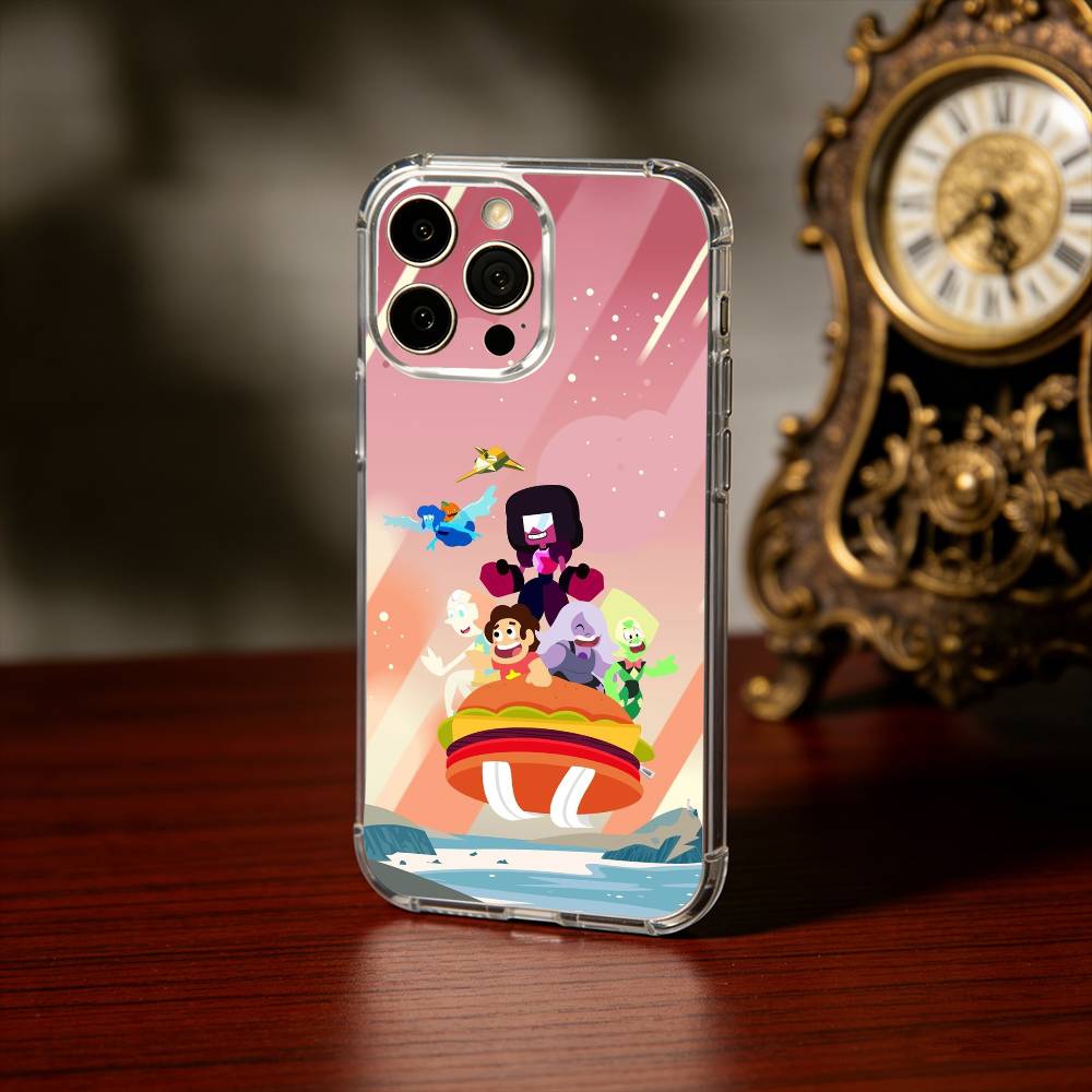 Cartoon Warm S-Steven U-Universe Phone Case For iPhone17,16,15,14,13Pro Max,us,Soft Silicone Transparent Cover