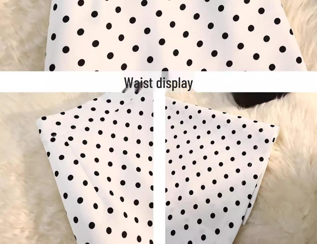 Polka Dot High-Waisted A-Line Skirt - Trendy Women's Mid-Length Autumn/Winter 2025 Collection