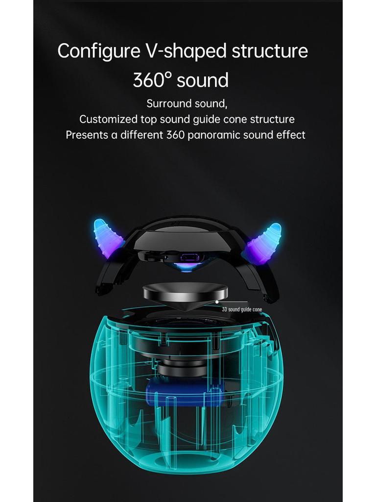 Cross G9 Little Devil Bluetooth Alarm Clock with AI Smart Speaker and HiFi Subwoofer