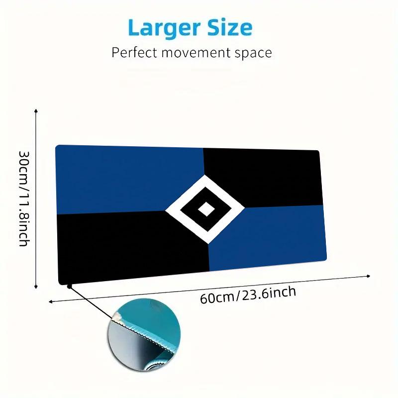Blue Black Diamond Large Size Mouse Pad Large Gaming Table Cushion Nonslip Laptop Tablet Big Mousepad Xxl Mat Mini Pc Playmat With Lock Edge