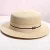 Paper Straw Wide Brim Beach Hat For Women Summer Sun Protection