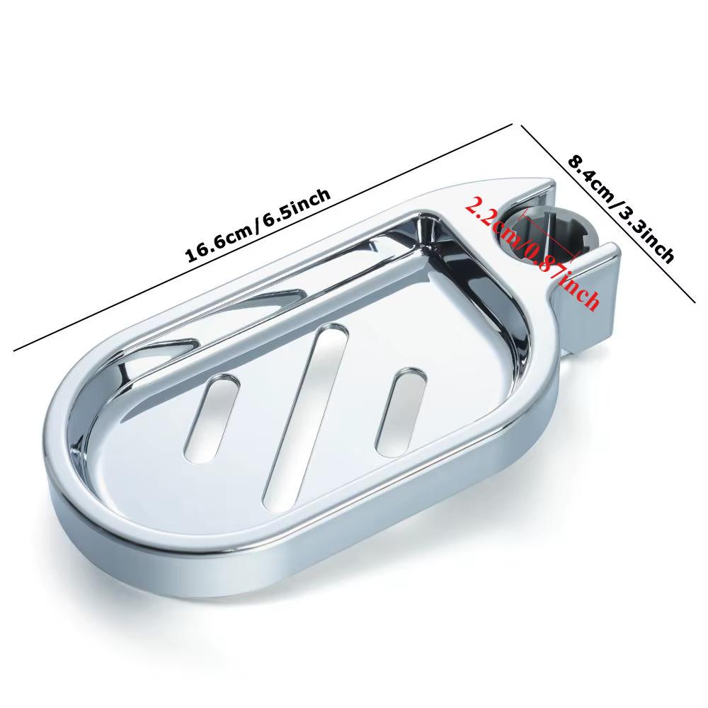 Nastavitelné pro 2,2/2,4/2,5 cm Domácí kolejnice Posuvná miska na mýdlo Stříbrný držák na mýdlo Talíř Vana Sprcha Domácí koupelna