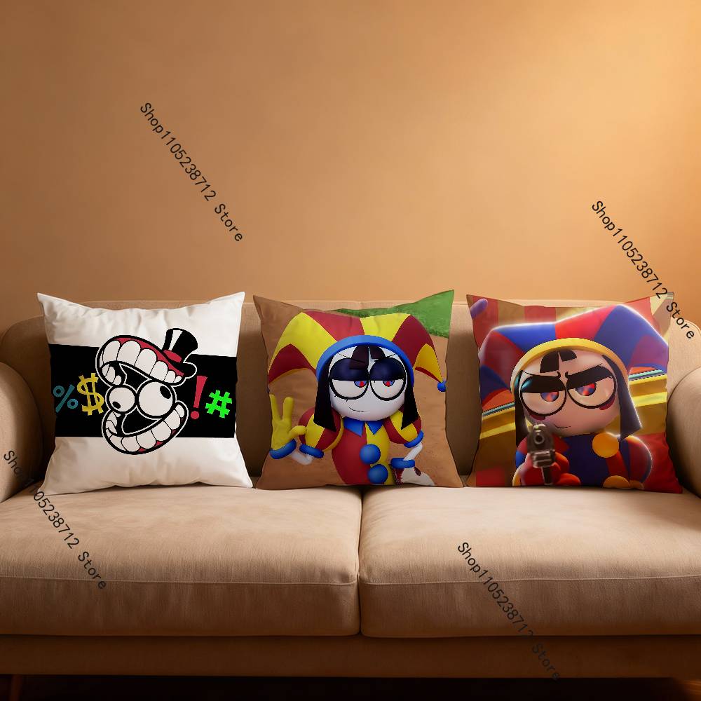 Federe Creative Divertenti a Forma di P-Pomnis Cartone Animato Decorative per Divano Casa Stampa Double-sided Corto Peluche Federa Carina