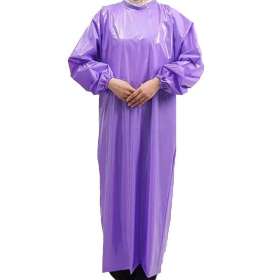 Waterproof Apron with Long Sleeves Food-Grade TPU Protective Smock Oil Resistant Workwear for Food Processing Cold Storage Seafood Work