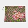 [Pre-Owned] GG Blooms Logo Canvas And Leather Clutch Bag Large - Excellent #1I66GO2