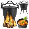 Cast Iron Pot 8L Hungarian Hunting Fireplace Standing Cauldron