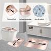 Nunoshin 3Pcs Modern Minimalist Bathroom Set: Non-Slip, Solid Color Toilet Mat, U-Shape Rug & Lid Cover - Perfect For Home Decor