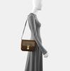 [Pre-Owned] Classic Box Medium Brown Leather Shoulder Bag With Gold Hardware And Detachable Strap - Good #7WFHCE