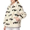 FILA Fleece Sports Stand Collar Jacket Women outerwear Off-White F11W149510FIV