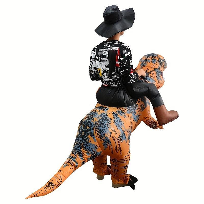 Inflatable Riding T-Rex Costume Halloween Dinosaur Themed Party Roleplay Suit for Festive Celebrations