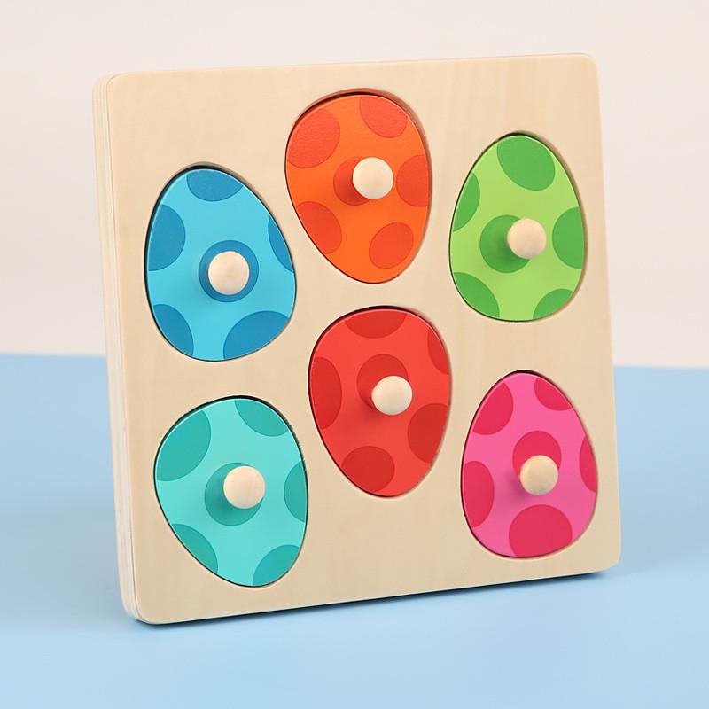 Wooden Dinosaur Egg Puzzle With Multilayer Design For Early Education And Cognitive Development