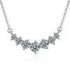 Micro Set Zircon Straight Row Smile Necklace Women Charming Collarbone Chain Fashion Jewelry