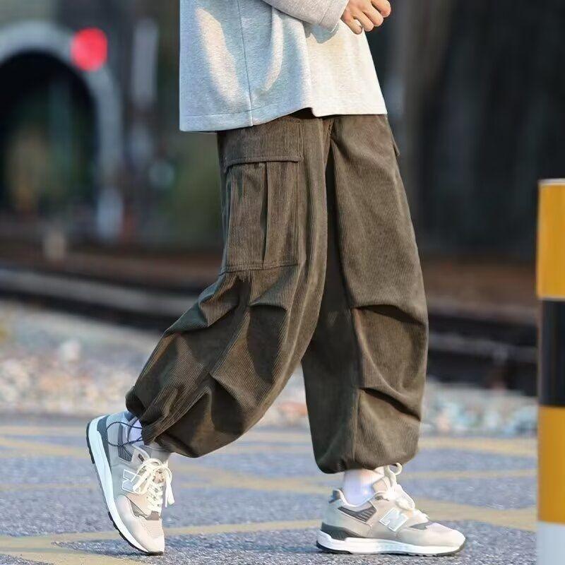 Senior Kord Herrenhose Kordelzug Füße Trendmarke Bergsilhouette Arbeitshose