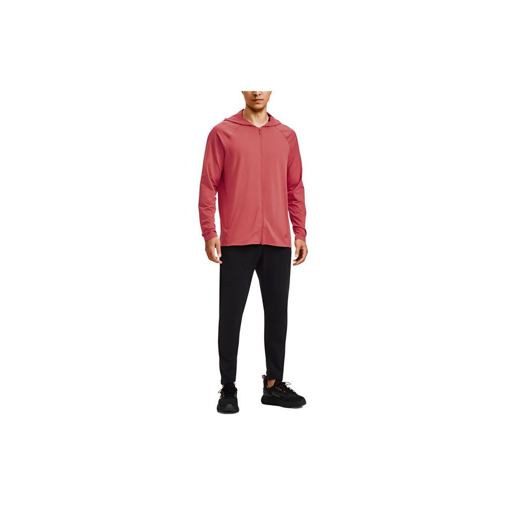 Under Armour Solid Color Zip-Up Hooded Sports Jacket Men Jackets Chakra-Red 1374495-638