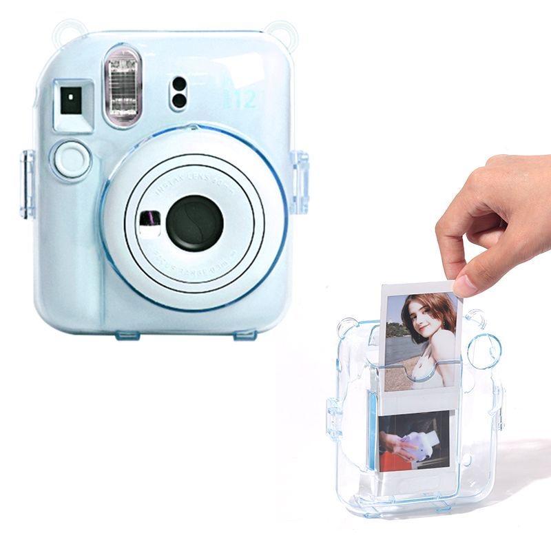 

[Пленочная лаборатория] Прозрачный чехол для камеры Instax Mini 12, защитный чехол для камеры CAA31 синий